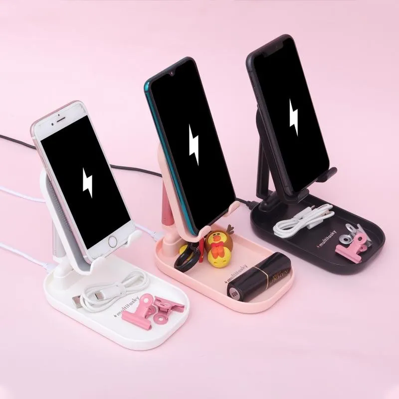 Deluxe Foldable Cell Phone Charger Stand & iPad Holder