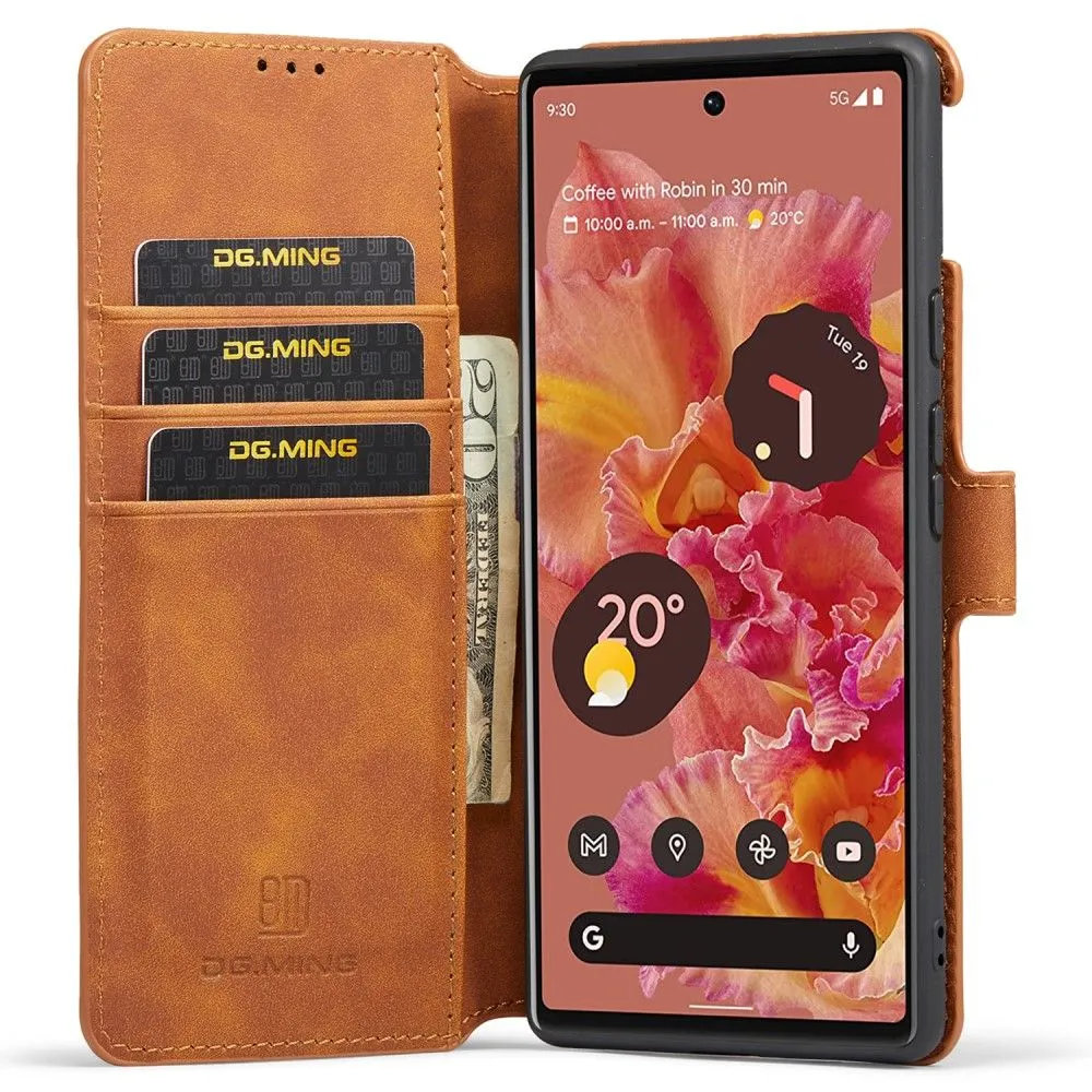 DG.MING Google Pixel 6 Retro Case - Brown