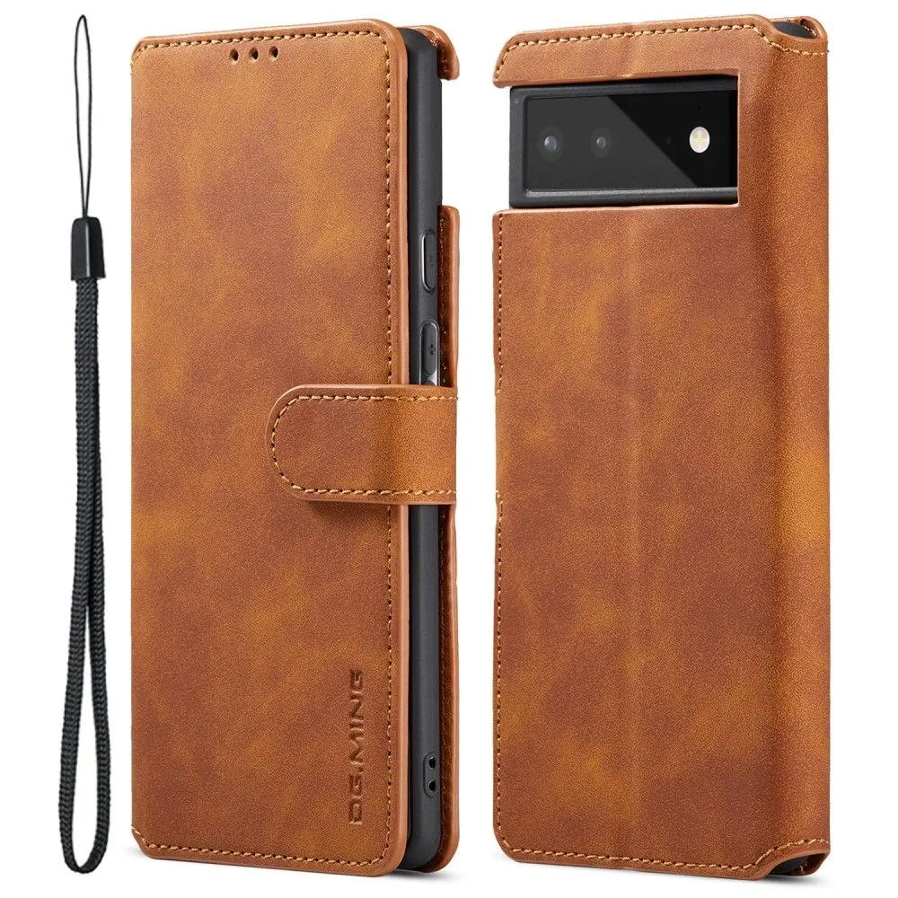 DG.MING Google Pixel 6 Retro Case - Brown