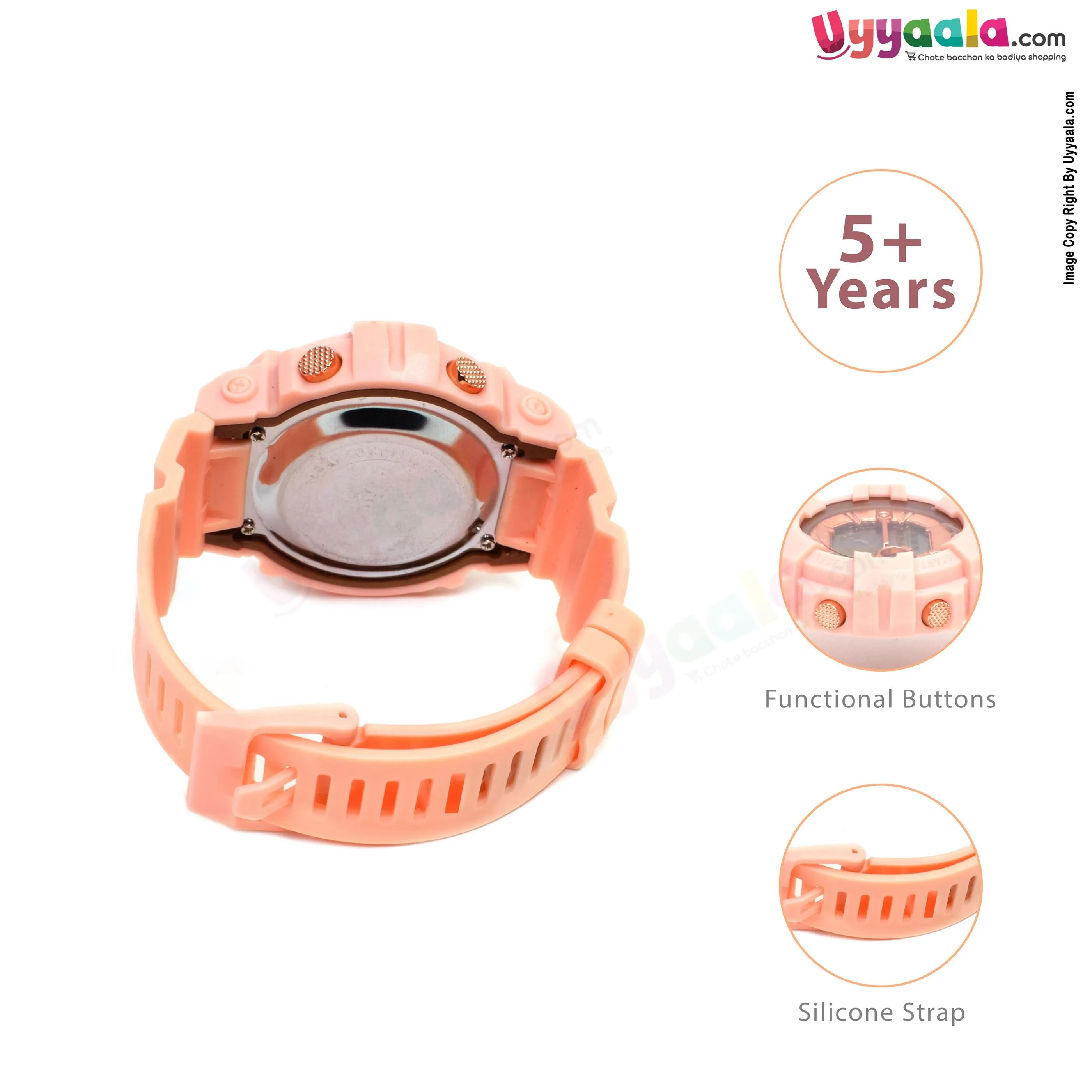 Digital sports watch for kids - peach, 5   years