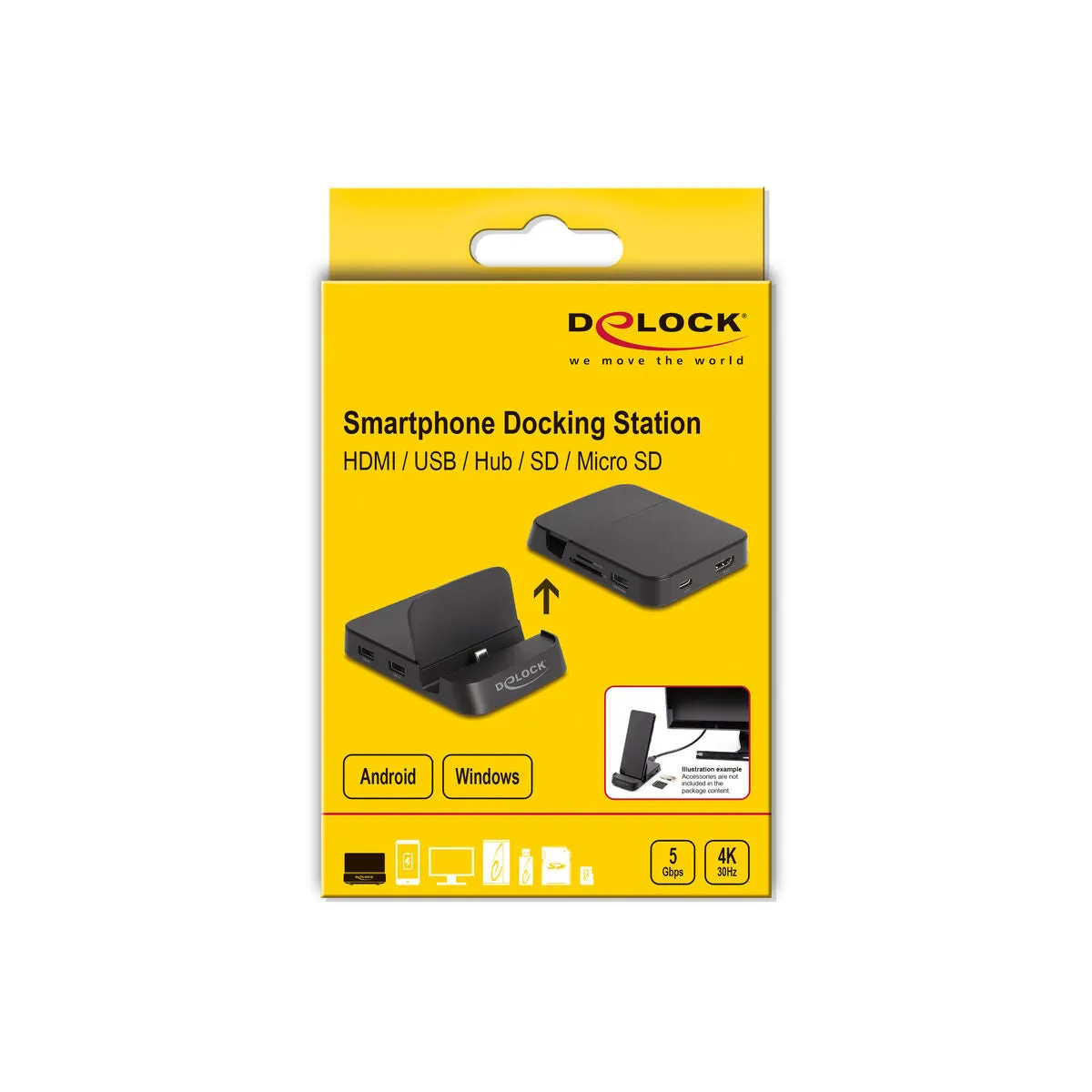 Dock/Charging base DELOCK 88018 Black