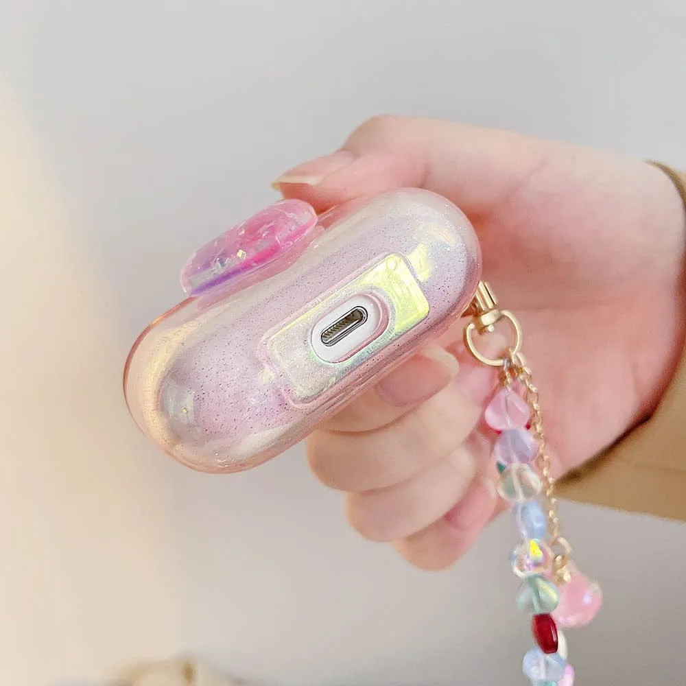 Dreamy Pink Bling AirPods 1 2 Pro 3 Case