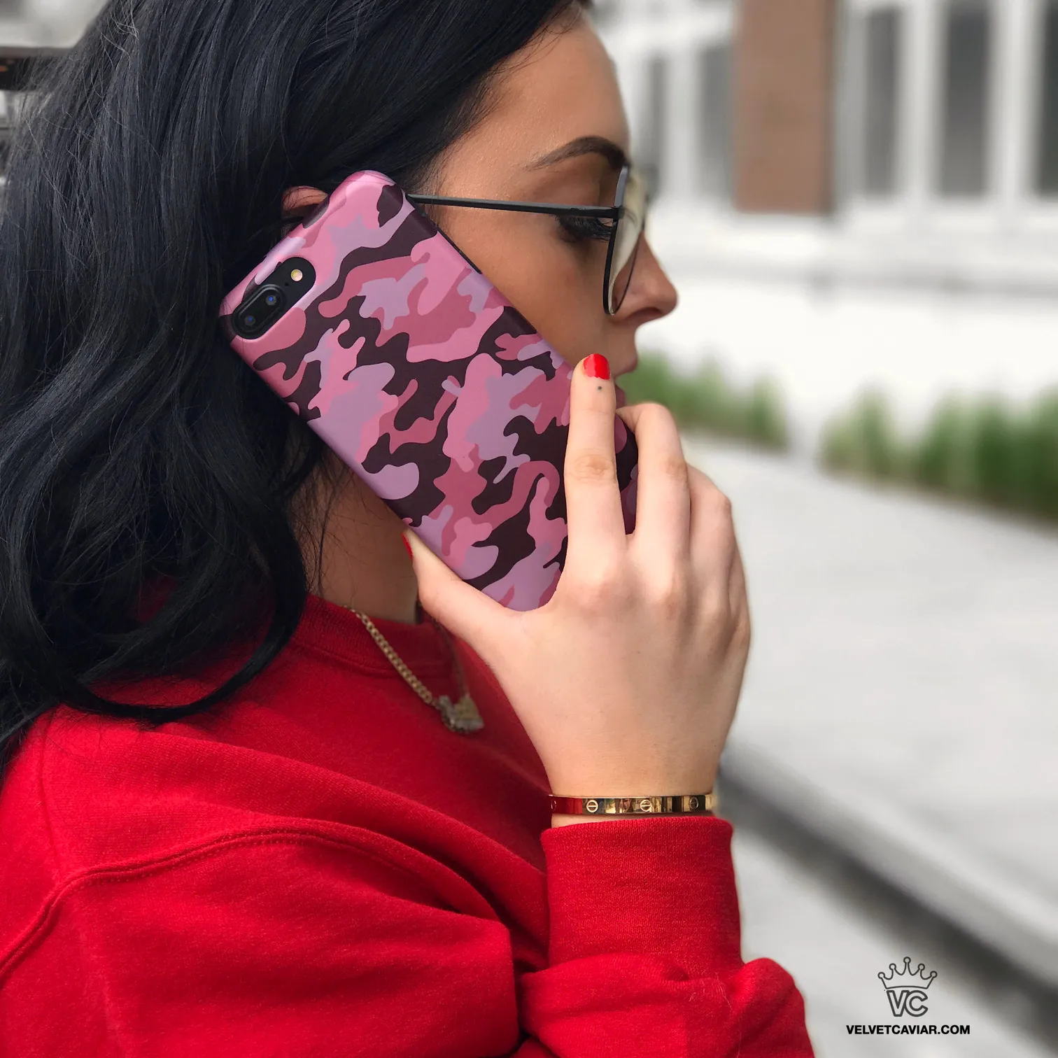 Dusty Rose Camo iPhone Case