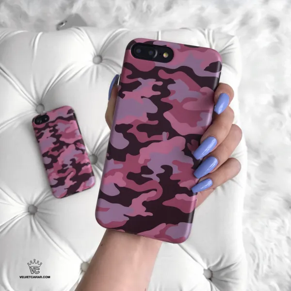 Dusty Rose Camo iPhone Case