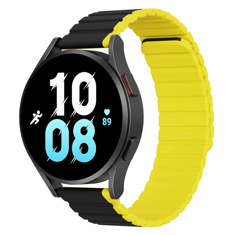 Dux Ducis - Garmin Forerunner 255 Music Magnet Silicone Wristband (Joint circumference: 175-235mm) - Black/Yellow