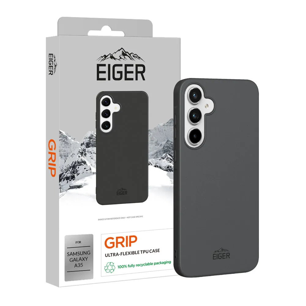 Eiger Grip Case for Samsung A35 in Black