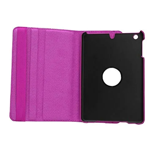 Electomania Flower Print Design 360 Degree Rotating PU Leather Smart Case Cover Stand Compatible for Apple Ipad 2/3/4 (Purple)