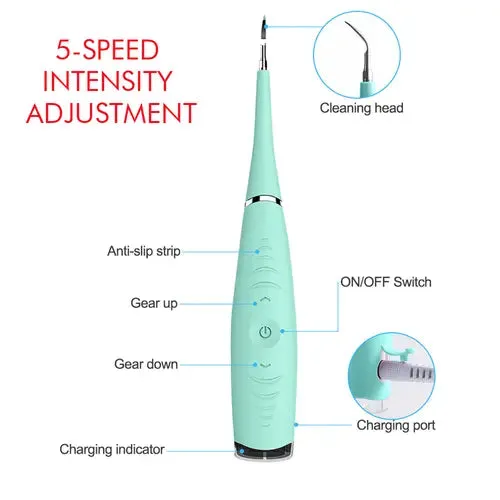 Electric Sonic Dental Tooth Calculus Remover Tooth Stains Cleaner-Electric Toothbrush