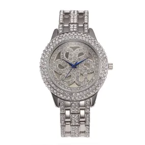 Elegant Flower Pattern Women's Watch