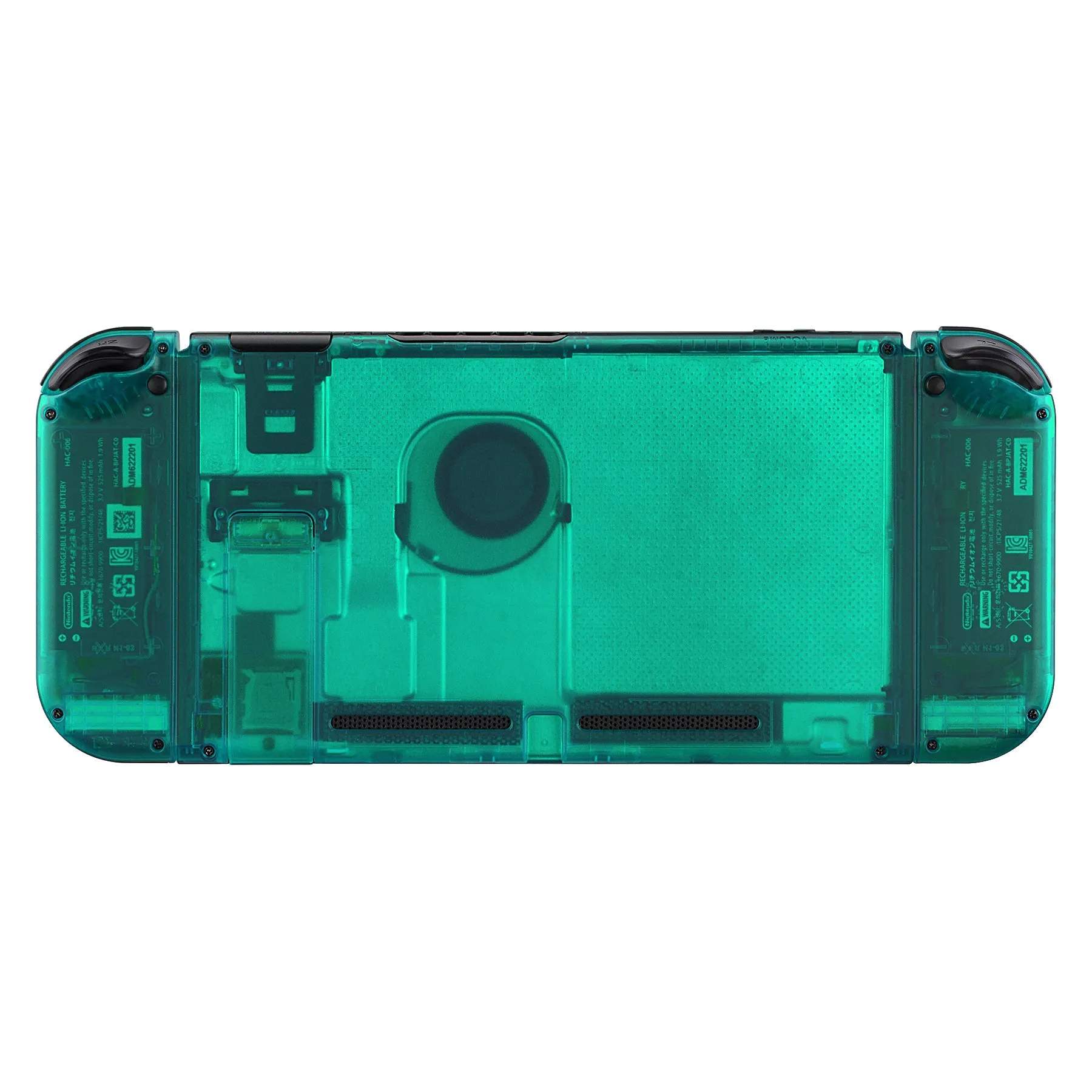 eXtremeRate Back Plate for NS Switch Console, NS Joycon Handheld Controller Housing with Colorful Buttons, DIY Replacement Shell for Nintendo Switch -Emerald Green - QM508