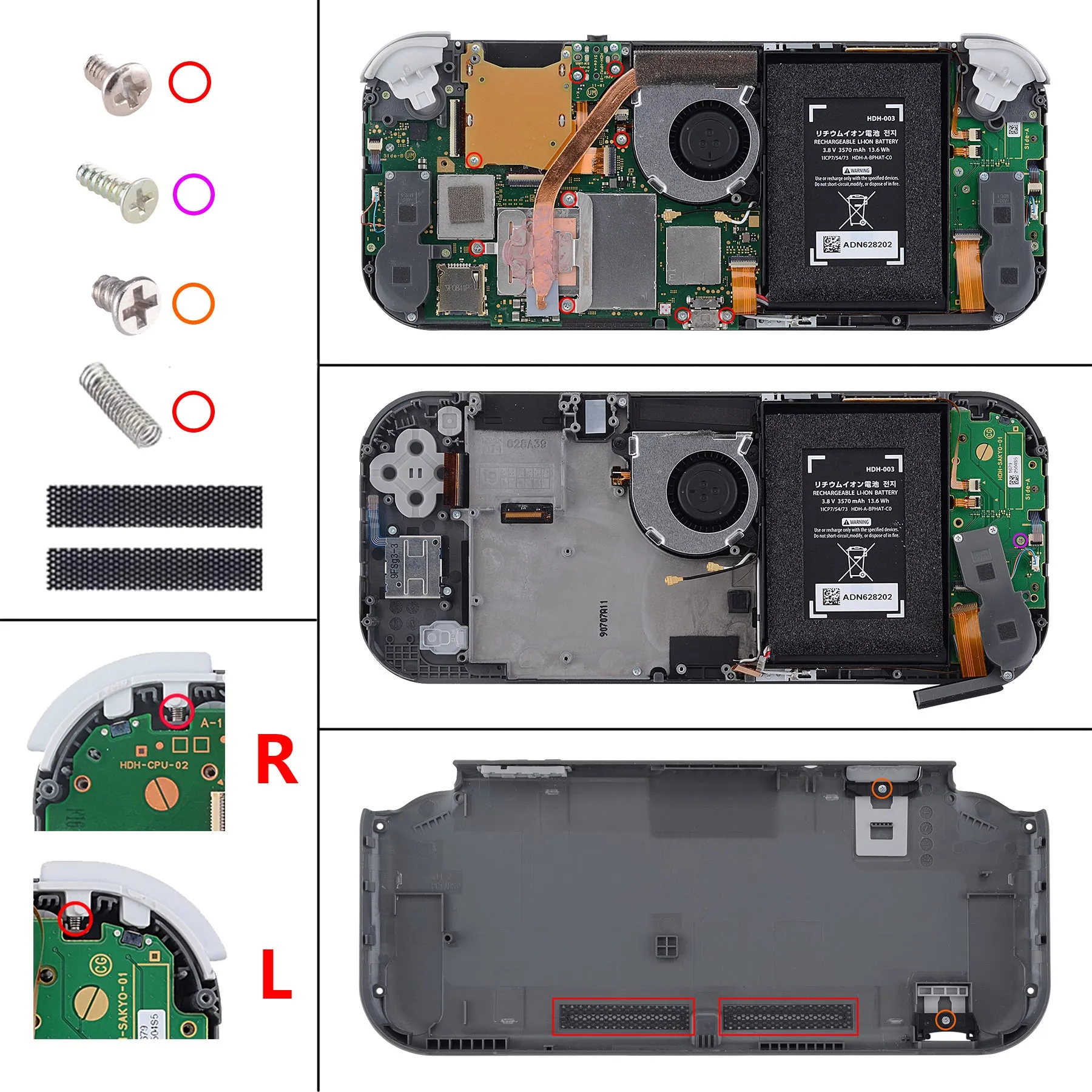 eXtremeRate Heaven Blue DIY Replacement Shell for Nintendo Switch Lite, NSL Handheld Controller Housing w/ Screen Protector, Custom Case Cover for Nintendo Switch Lite - DLP313