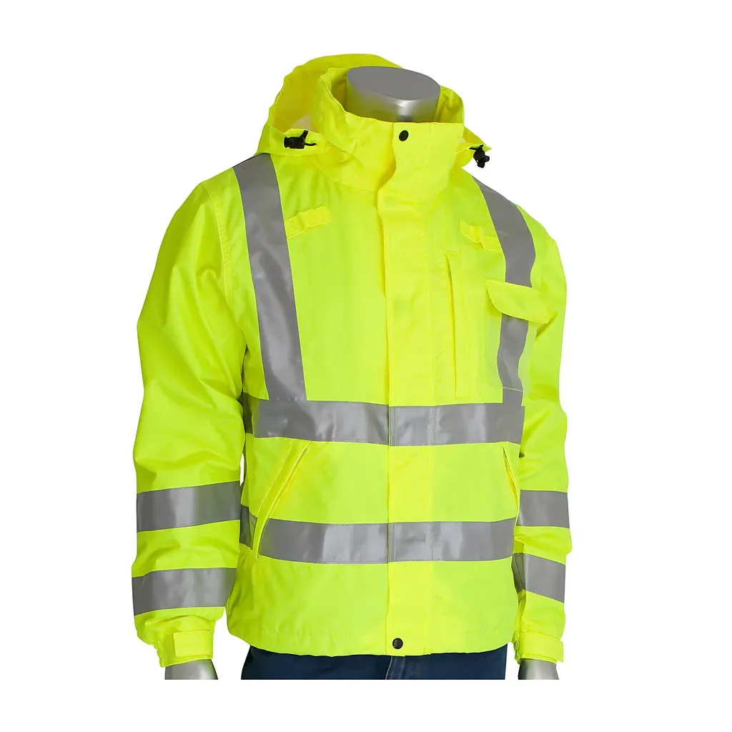 Falcon 353-2000-LY/L ANSI Type R Class 3 Heavy Duty Waterproof Breathable Jacket