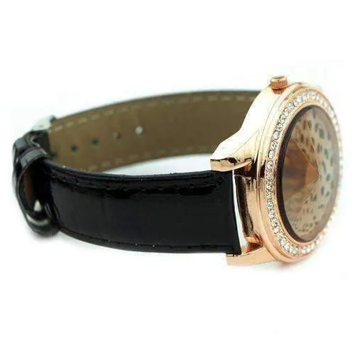 Fierce Leopard Ladies Leather Watch