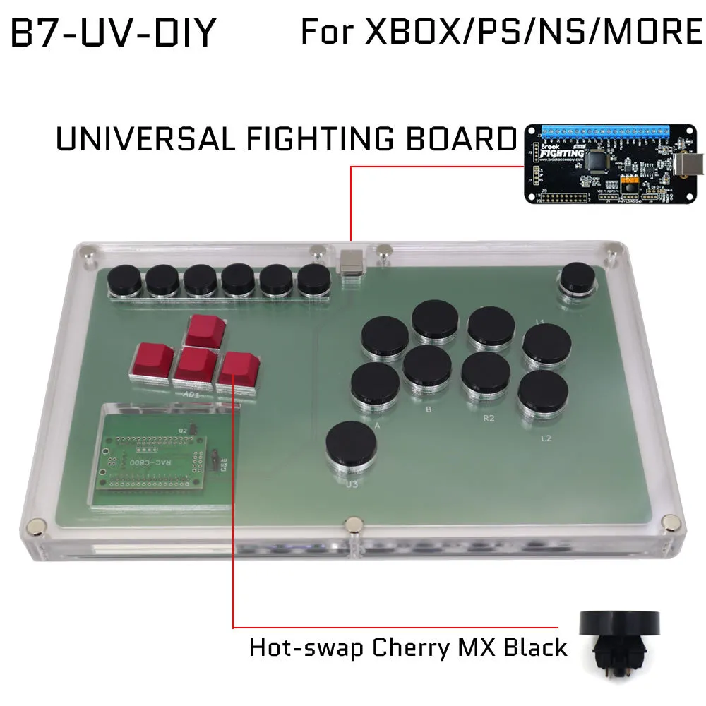 FightBox B7 Keyboard Button Leverless Arcade Fight Stick Game Controller