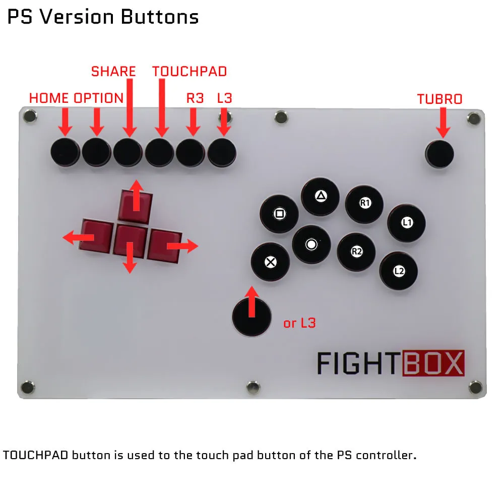 FightBox B7 Keyboard Button Leverless Arcade Fight Stick Game Controller