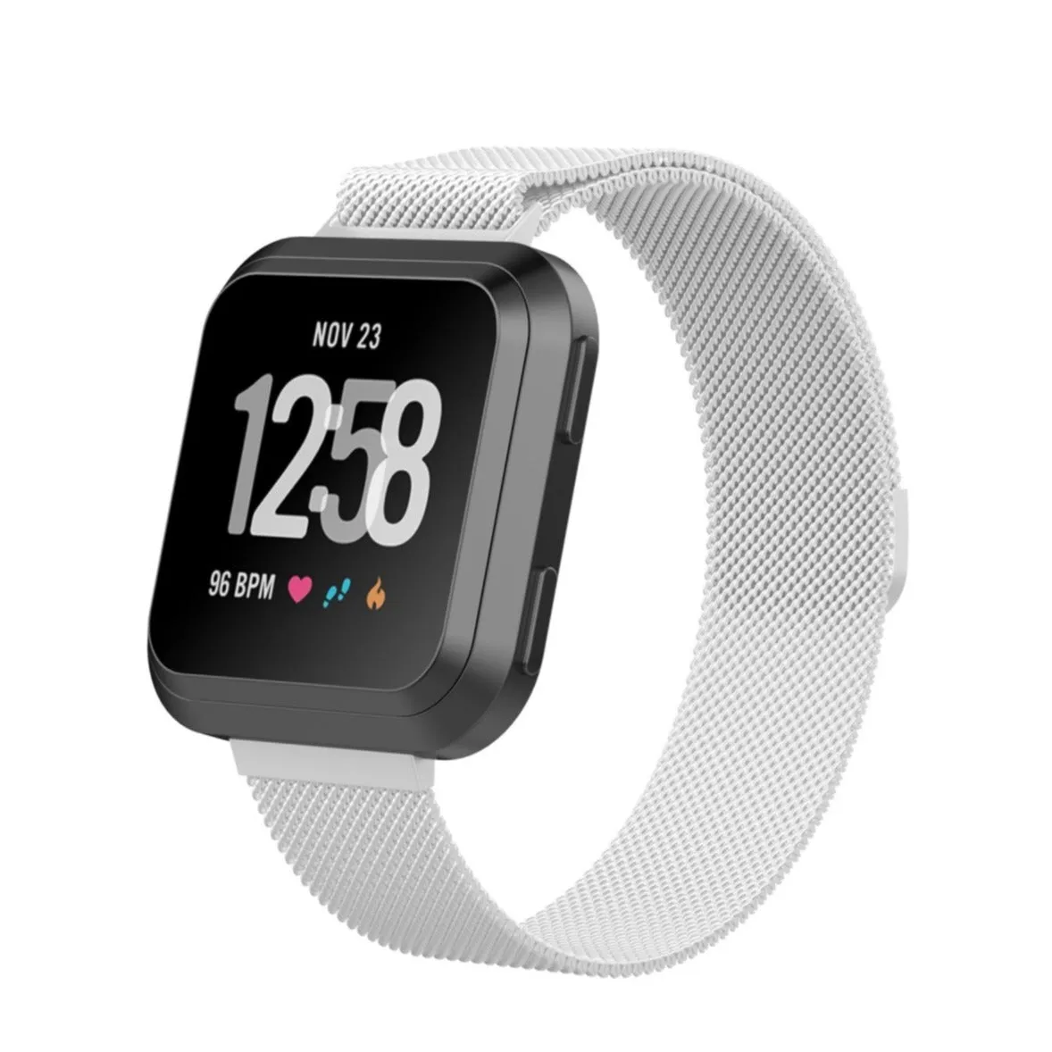 Fitbit Versa / Versa 2 / Versa Lite Stainless Steel Bracelet Milanaise Magnetic Clasp (Size S) - Silver