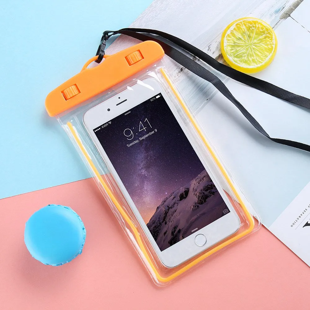 FLOVEME Waterproof Smartphone Case For Phone Pouch Bag 6.0" Underwater Luminous Phone Case For iPhone XR Huawei Xiaomi Universal