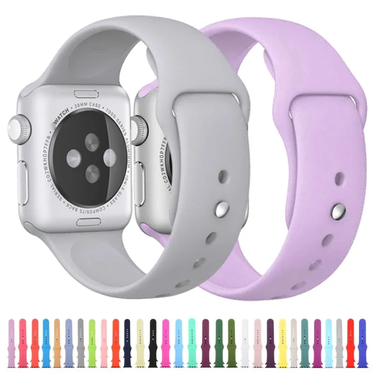 For Apple Watch Ultra 49mm & Watch Ultra 2 49mm / Series 9&8&7 45mm / SE 3&SE 2&6&SE&5&4 44mm / 3&2&1 42mm 3 in 1 Rubber Watch Band with Pin Buckle(White)