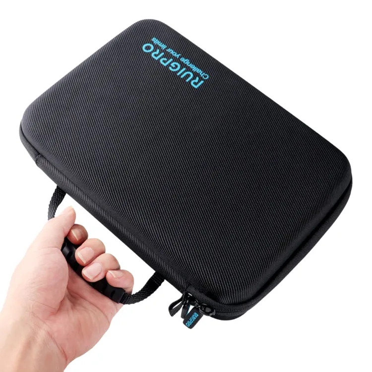 For GoPro HERO8 / 7 / 6 RUIGPRO Shockproof Waterproof Portable Case Box Size : 33.5cm x 24.7cm x 6.3cm(Black)