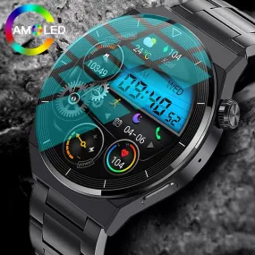 For Huawei Xiaomi NFC Smart Watch Men GT3 Pro AMOLED 390*390 HD Screen Heart Rate Bluetooth Call IP68 Waterproof SmartWatch 2023