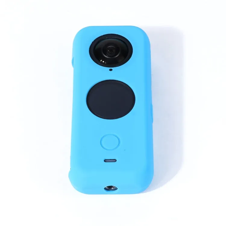 Full Body Dust-proof Silicone Protective Case for Insta360 ONE X2(Blue)