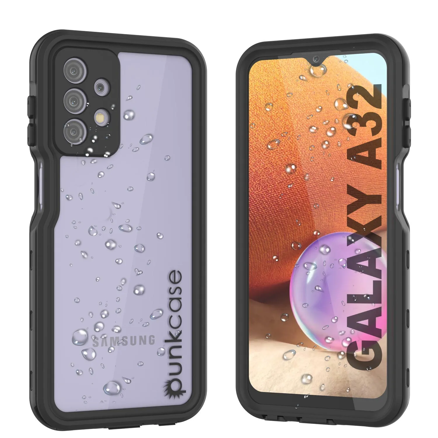 Galaxy A32 Waterproof Case PunkCase StudStar Black Thin 6.6ft Underwater IP68 Shock/Snow Proof