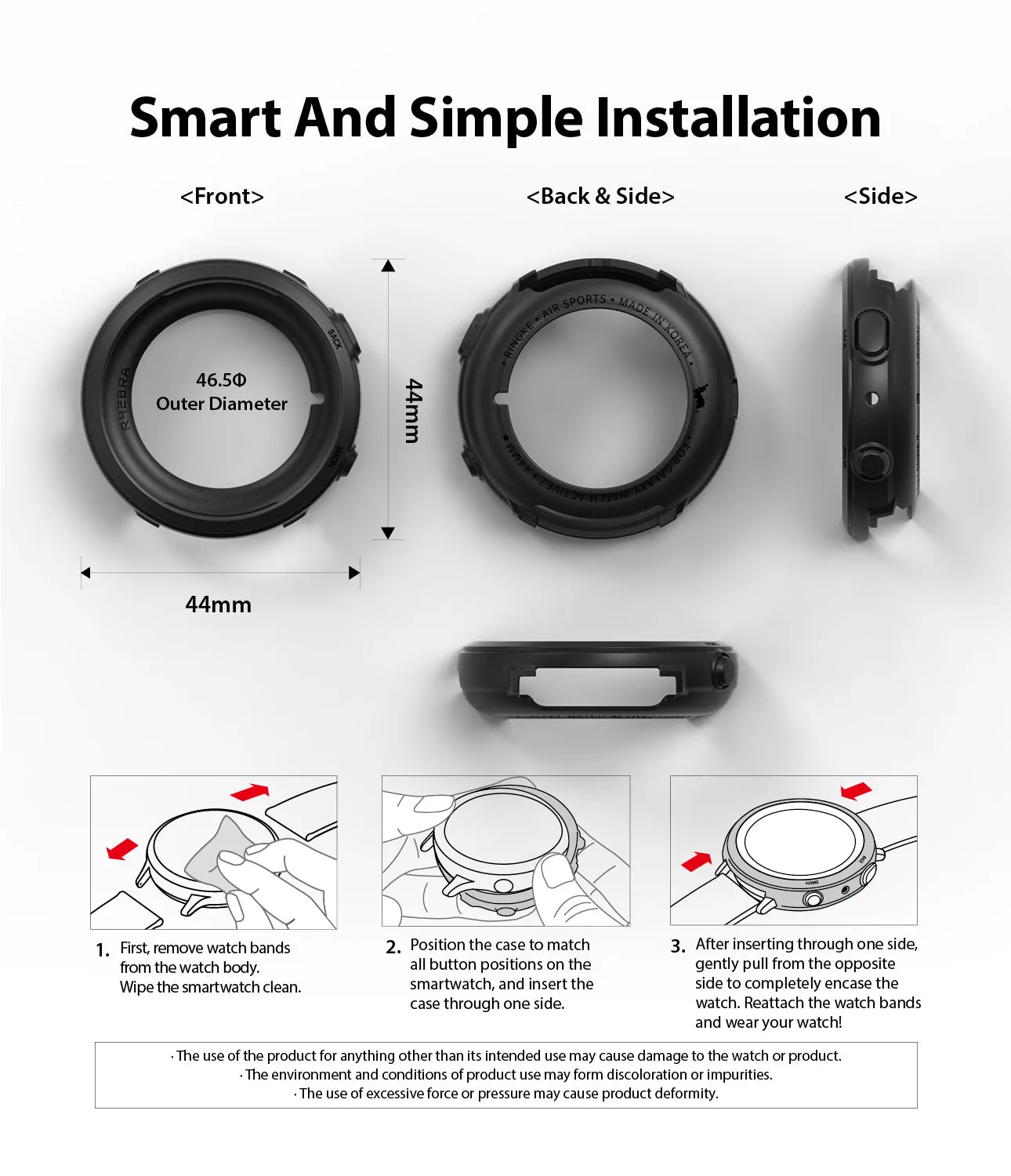 Galaxy Watch Active 2 44mm Case | Air Sports [2 Pack]