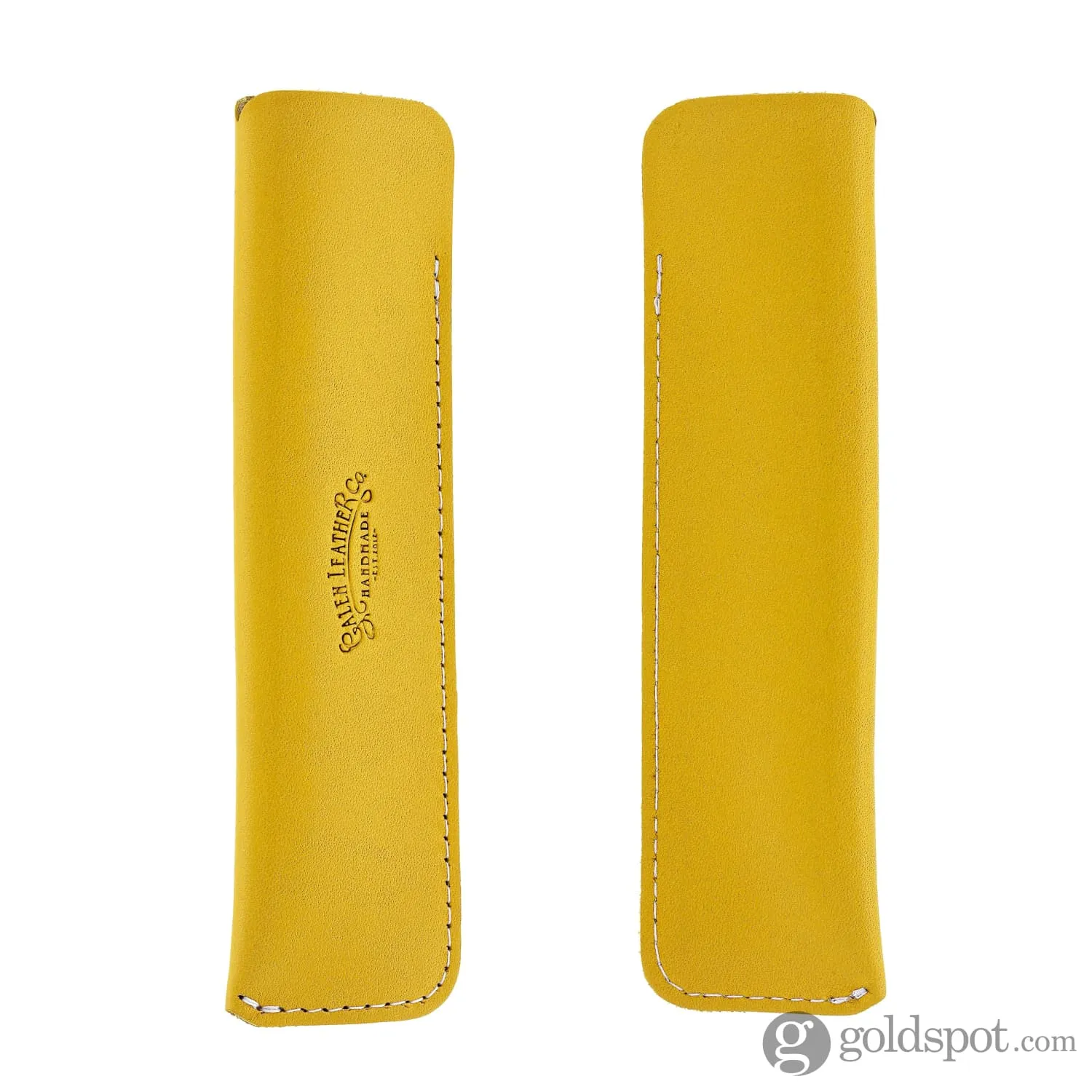 Galen Leather Single Pen Case in Yellow