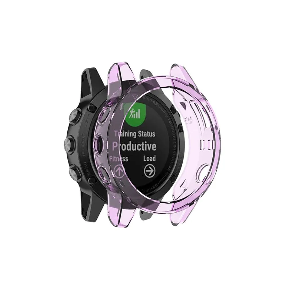 Garmin Fenix 5 / 5 Plus transparent cover - Transparent Purple