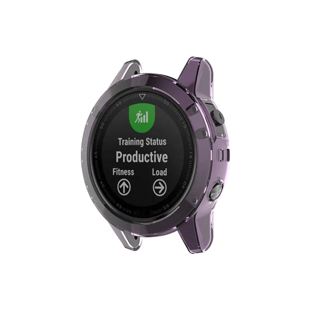 Garmin Fenix 5 / 5 Plus transparent cover - Transparent Purple