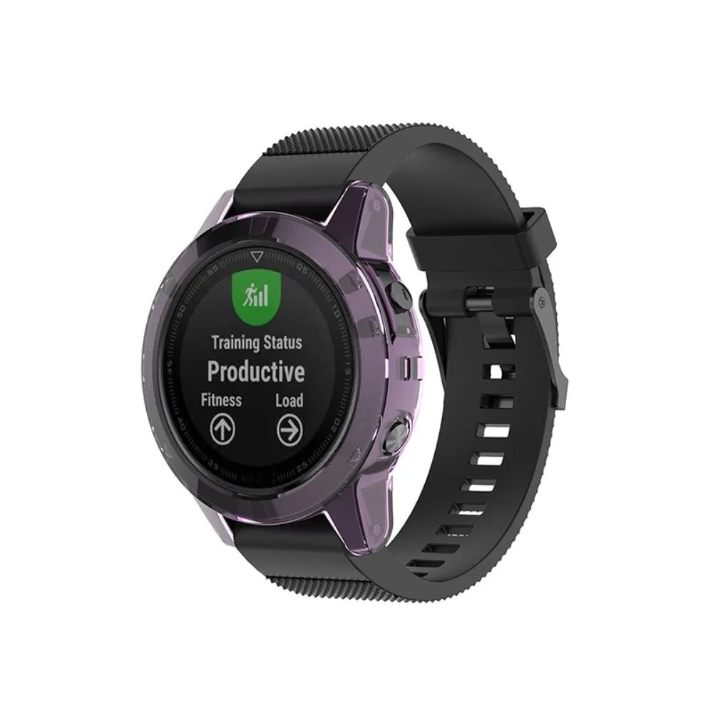 Garmin Fenix 5 / 5 Plus transparent cover - Transparent Purple