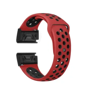 Garmin Fenix 7X / 7X Pro Replacement Silicone Bracelet Dual Color (joint circumference: 172-247mm) - Red / Black