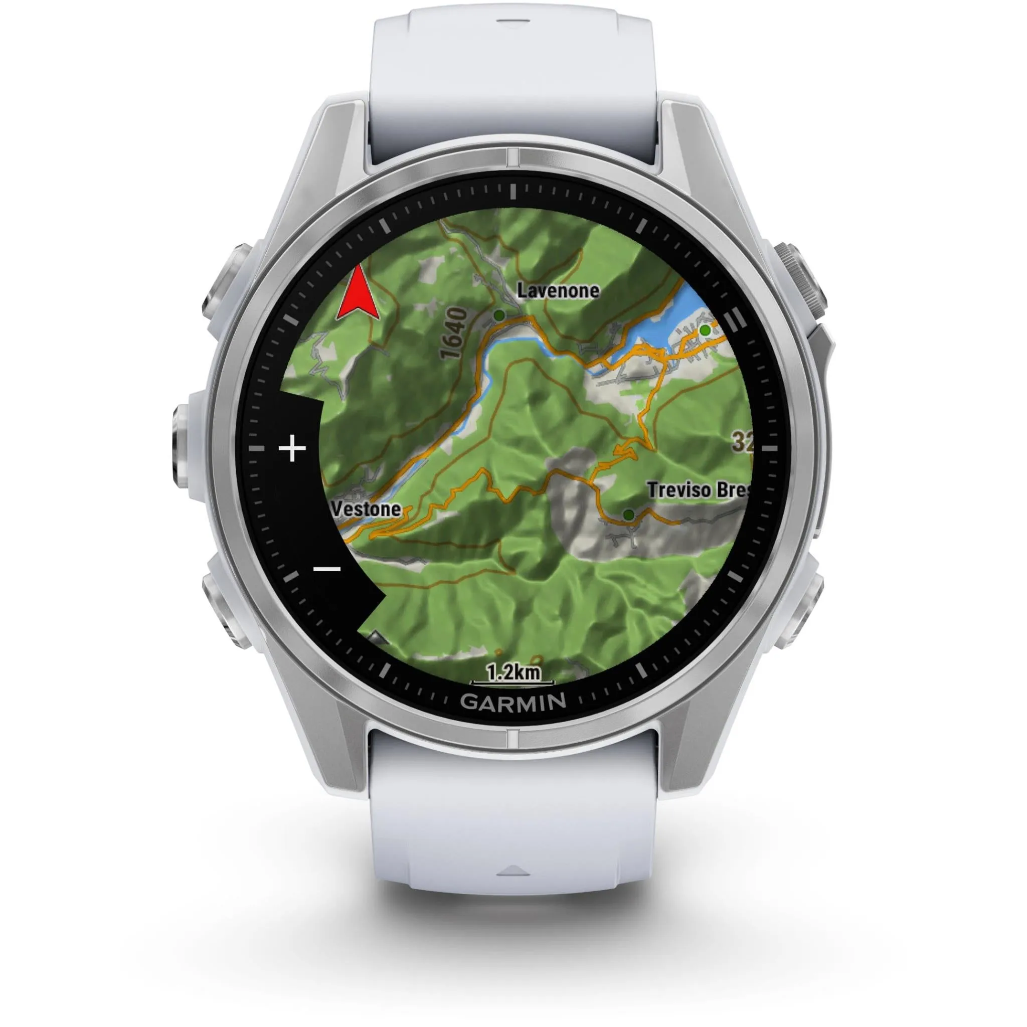 Garmin fenix® 8 43mm AMOLED Glass Bare Stainless Steel with Whitestone Band