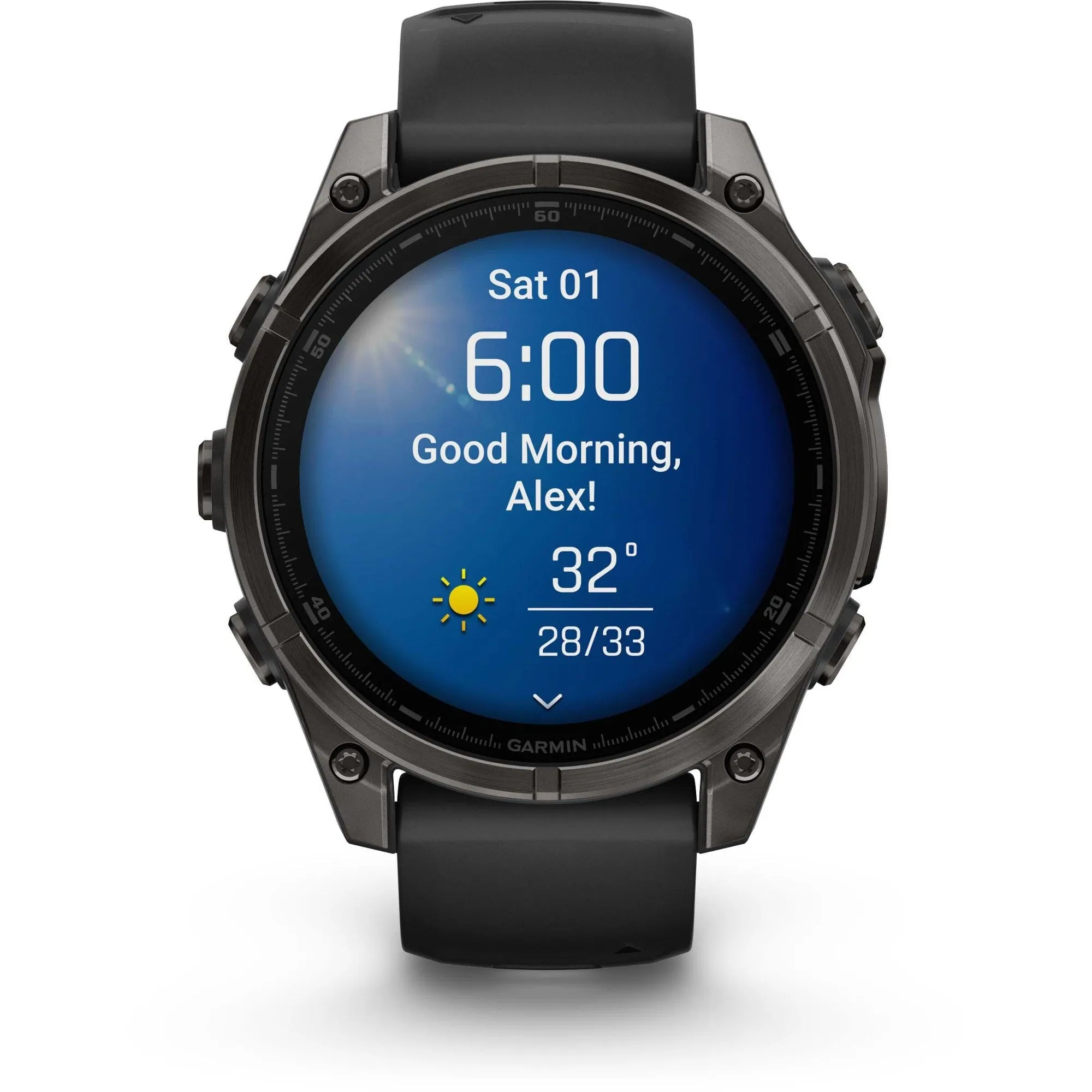 Garmin | Fenix 8 AMOLED Sapphire | Carbon Gray DLC Titanium/Black