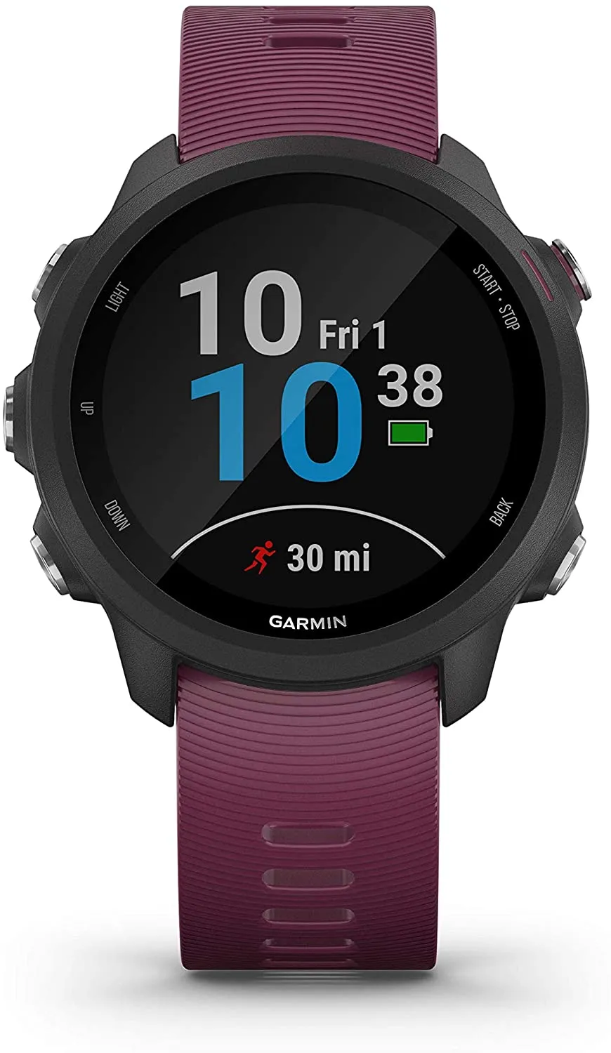 Garmin Forerunner 245 GPS Running Smartwatch (010-02120-01, Khaki/Red/White)