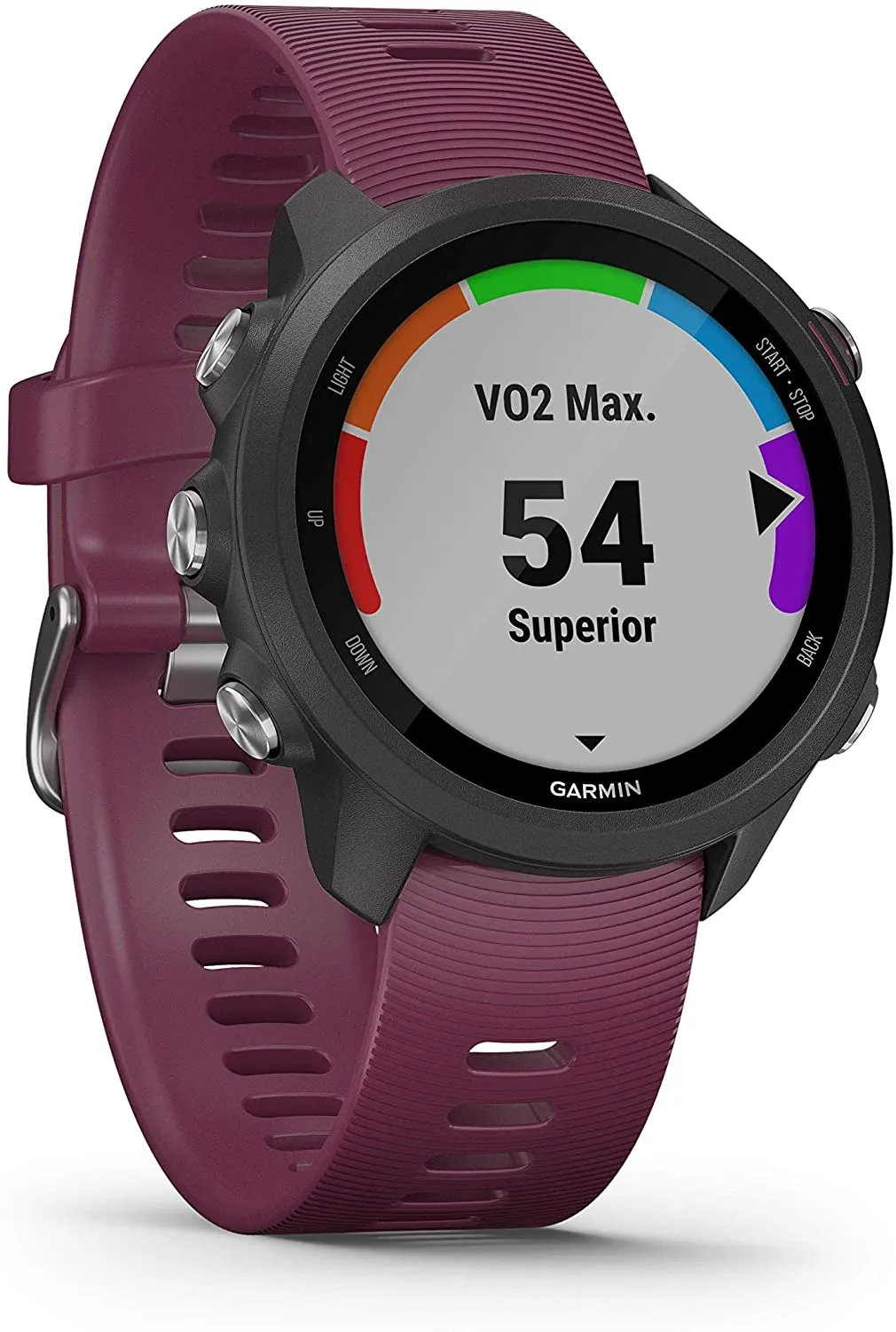 Garmin Forerunner 245 GPS Running Smartwatch (010-02120-01, Khaki/Red/White)