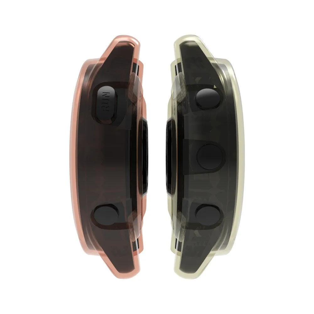 Garmin Forerunner 965 Transparent Fleksibelt Plastik Cover - Orange