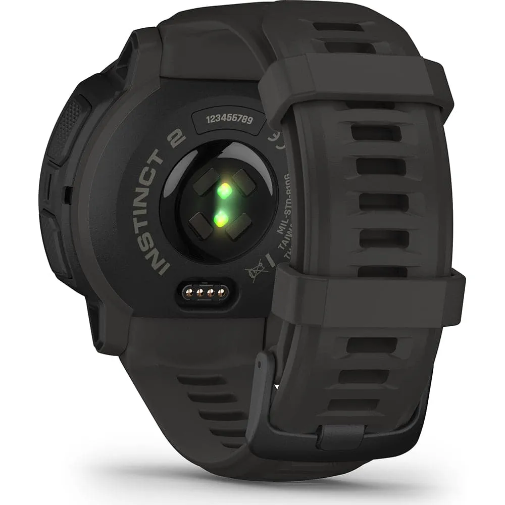 Garmin Instinct 2 SOLAR, Rugged GPS Smartwatch, Built-in Sports Apps and Health Monitoring, Solar Charging and Ultra tough Design Features, Graphite