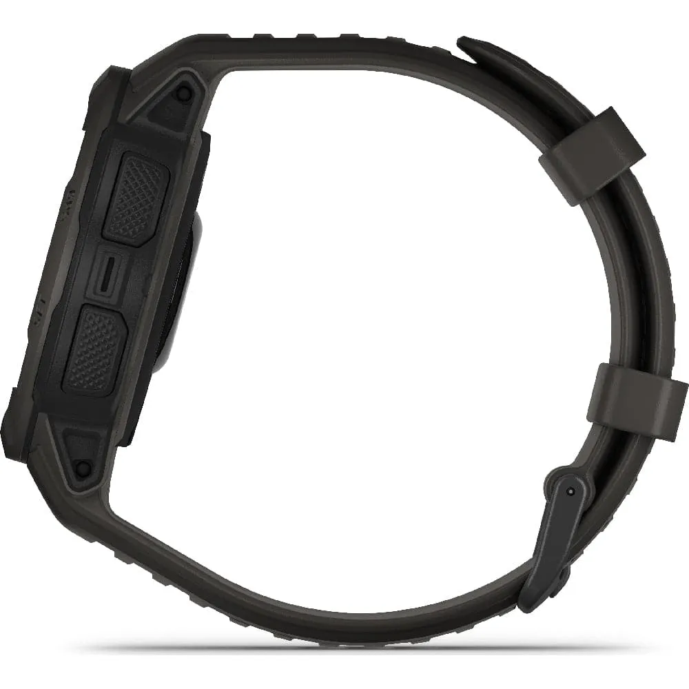 Garmin Instinct 2 SOLAR, Rugged GPS Smartwatch, Built-in Sports Apps and Health Monitoring, Solar Charging and Ultra tough Design Features, Graphite