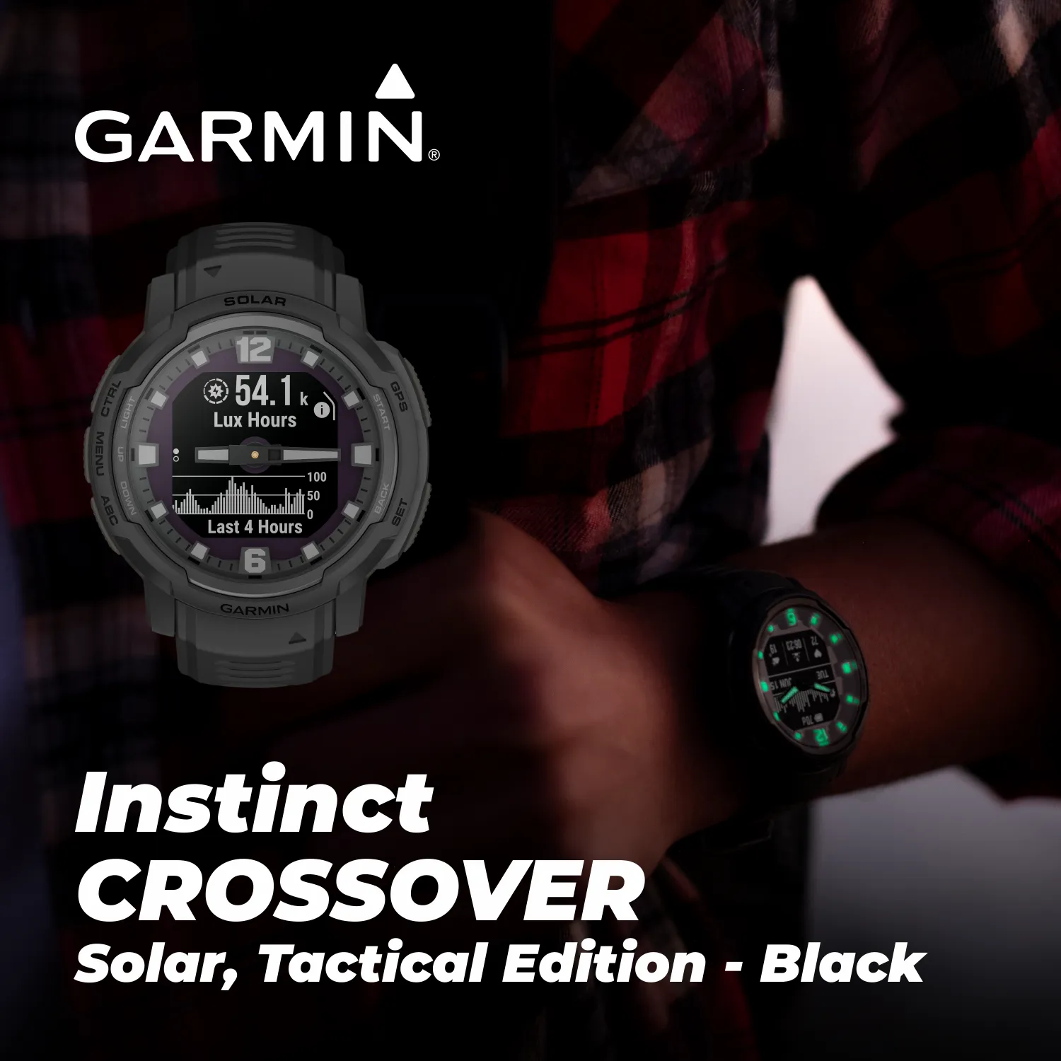 Garmin Instinct Crossover Series Hybrid Rugged Smartwatch