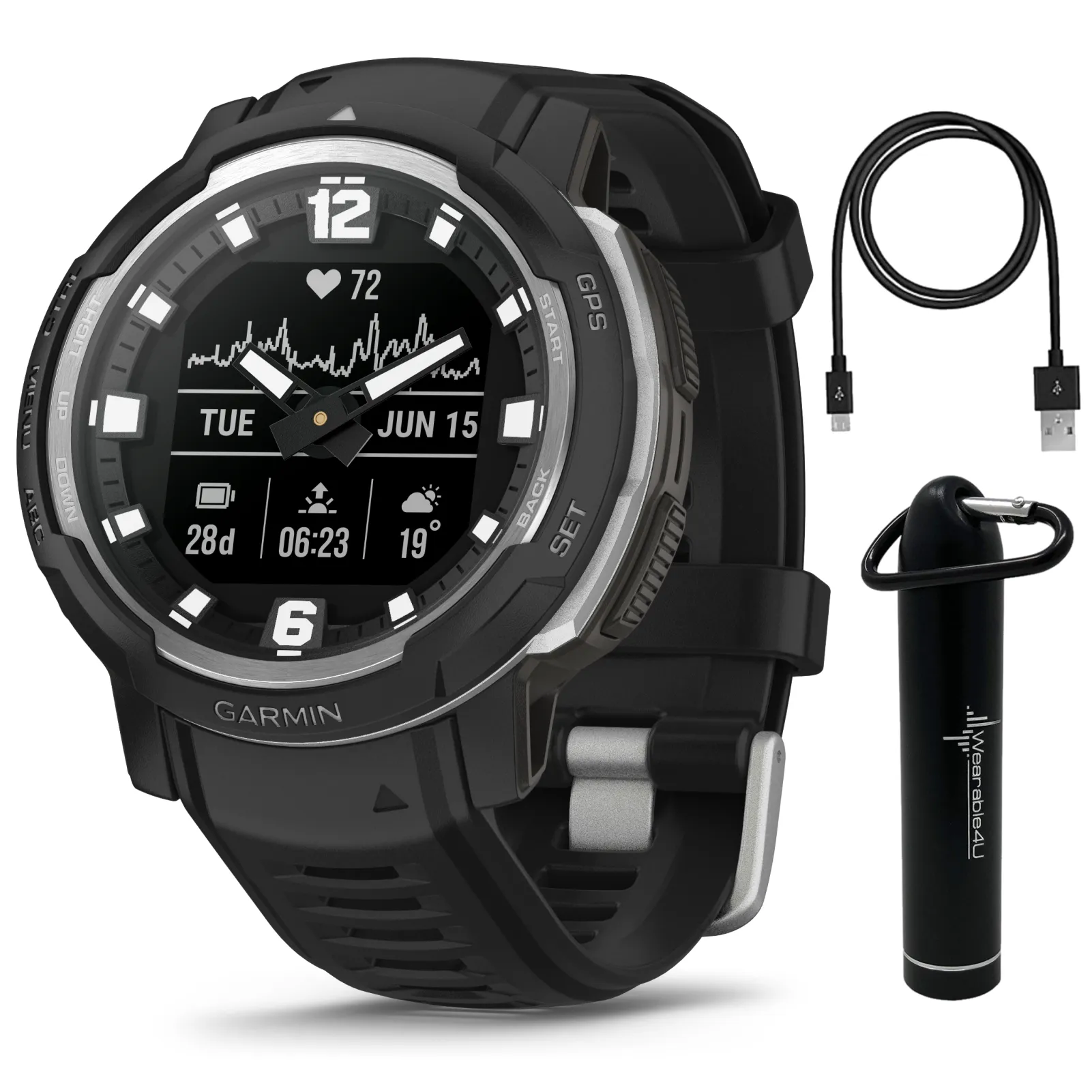 Garmin Instinct Crossover Series Hybrid Rugged Smartwatch