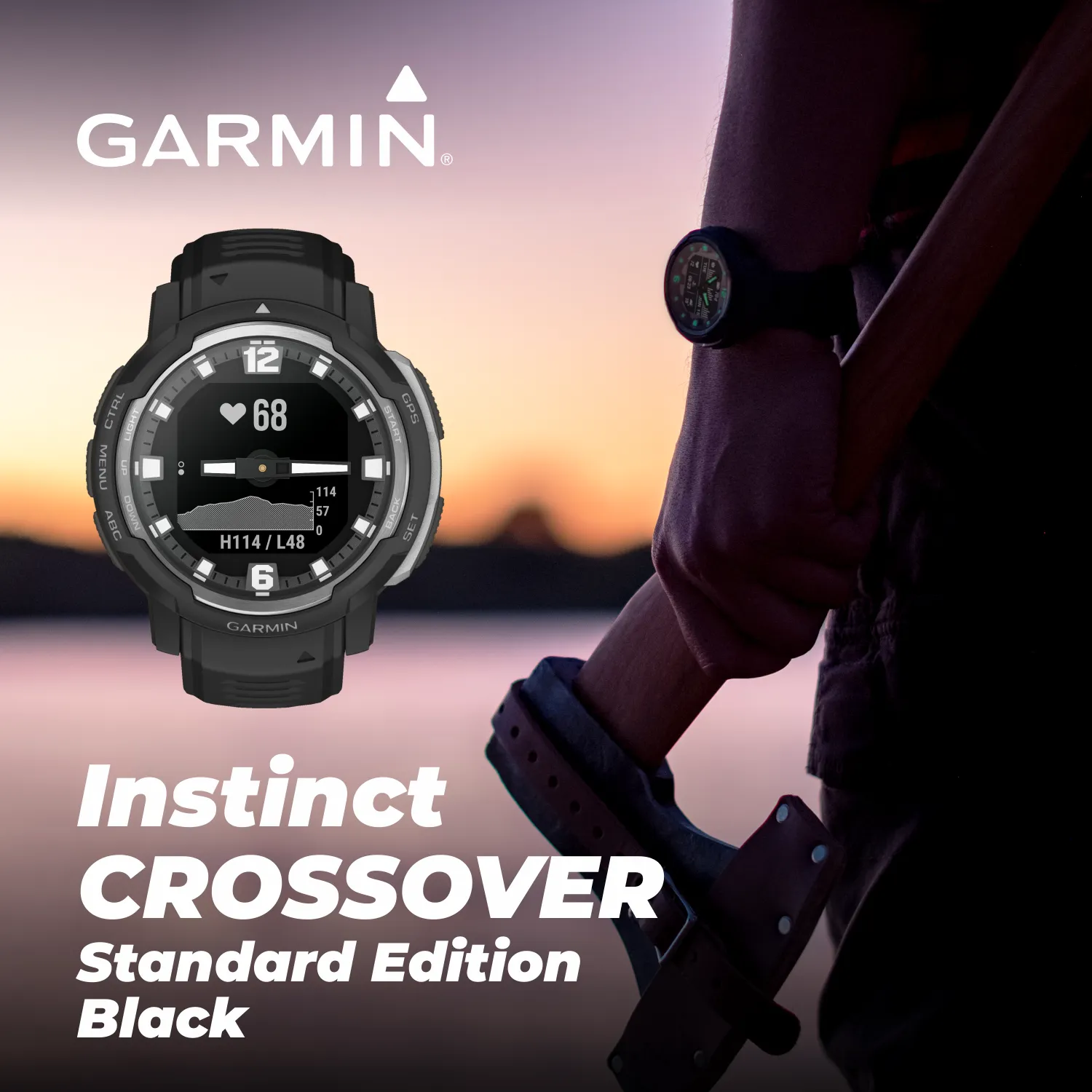 Garmin Instinct Crossover Series Hybrid Rugged Smartwatch