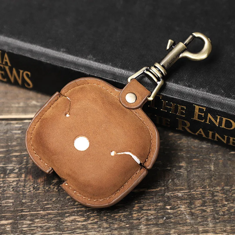 Genuine Leather Case With Keychain For Airpods 3