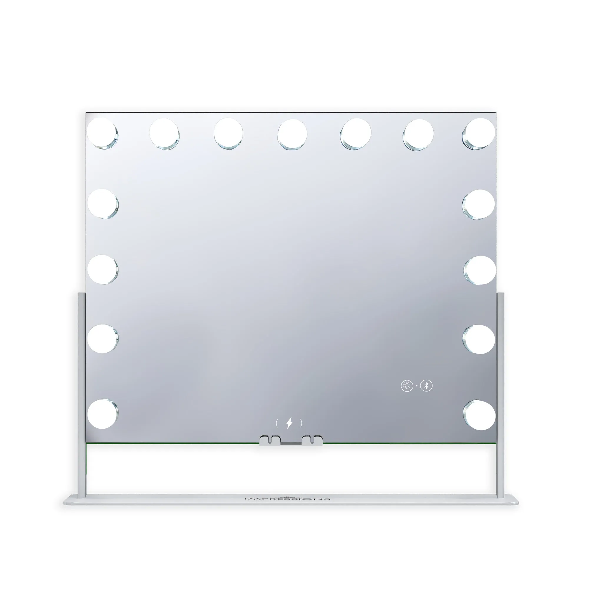 Gilded Tri-Tone LED Makeup Mirror W/ Bluetooth Speakers