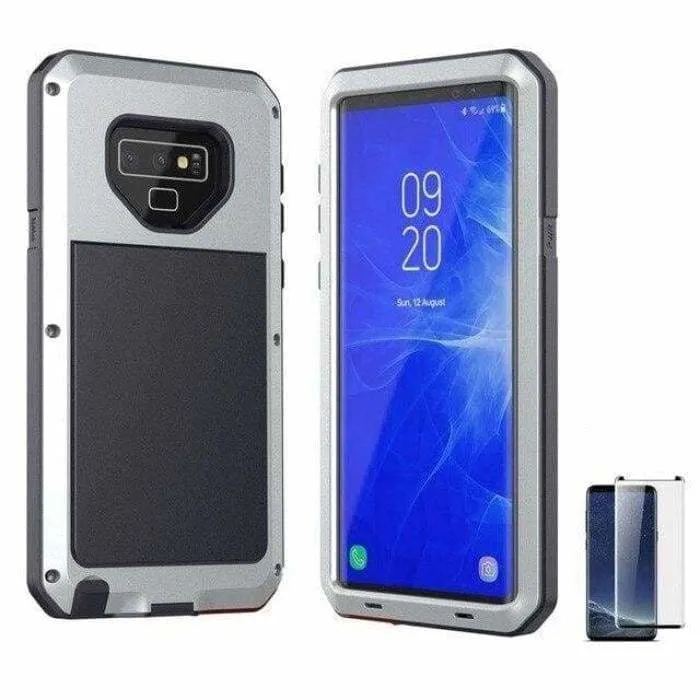 Glass Film  Full Protective luxury doom armor Case Metal Case Samsung