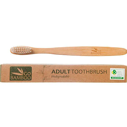 GO BAMBOO Adult Toothbrush Bulk Box x12