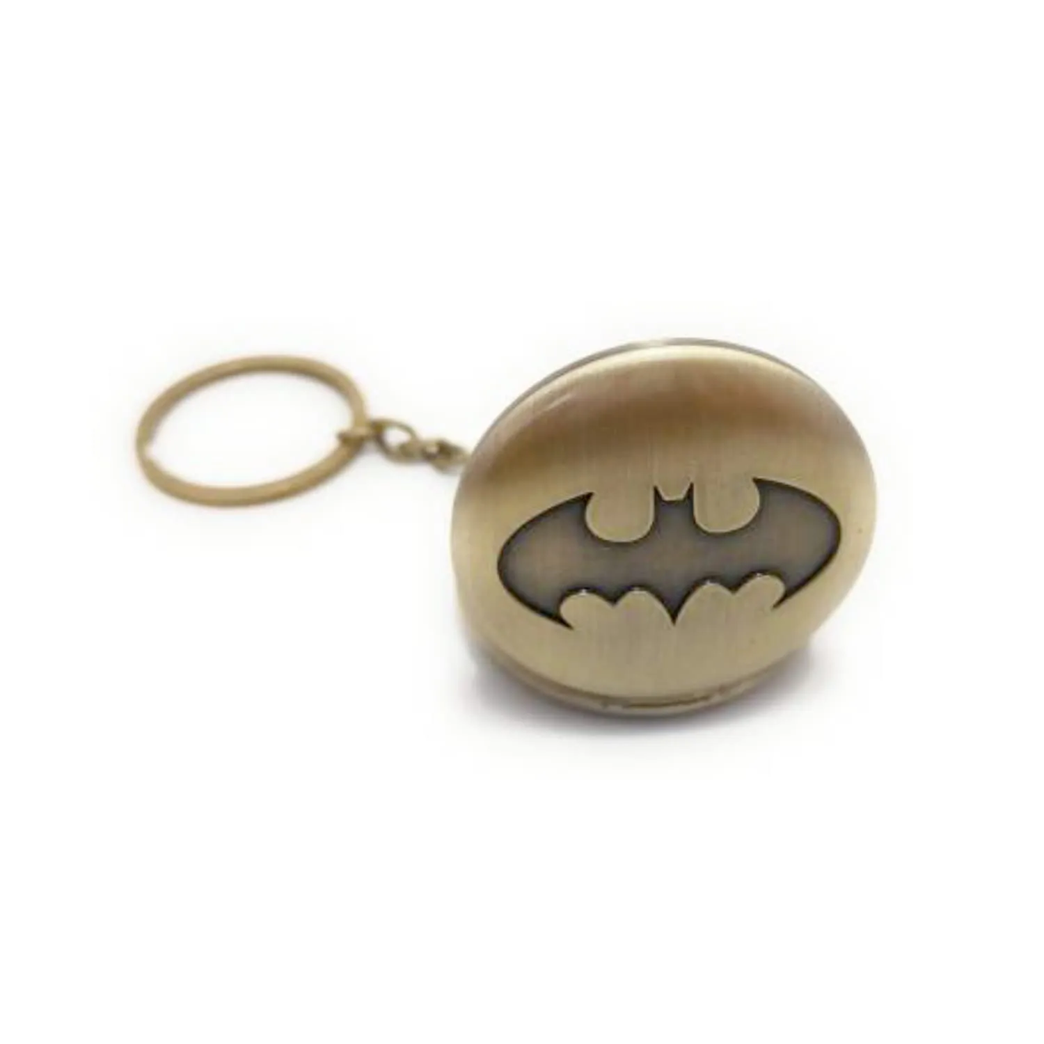 Gold Bat face Pocket Watch Keychain