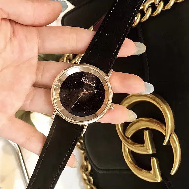 Gold&Black Dial Women's Watch