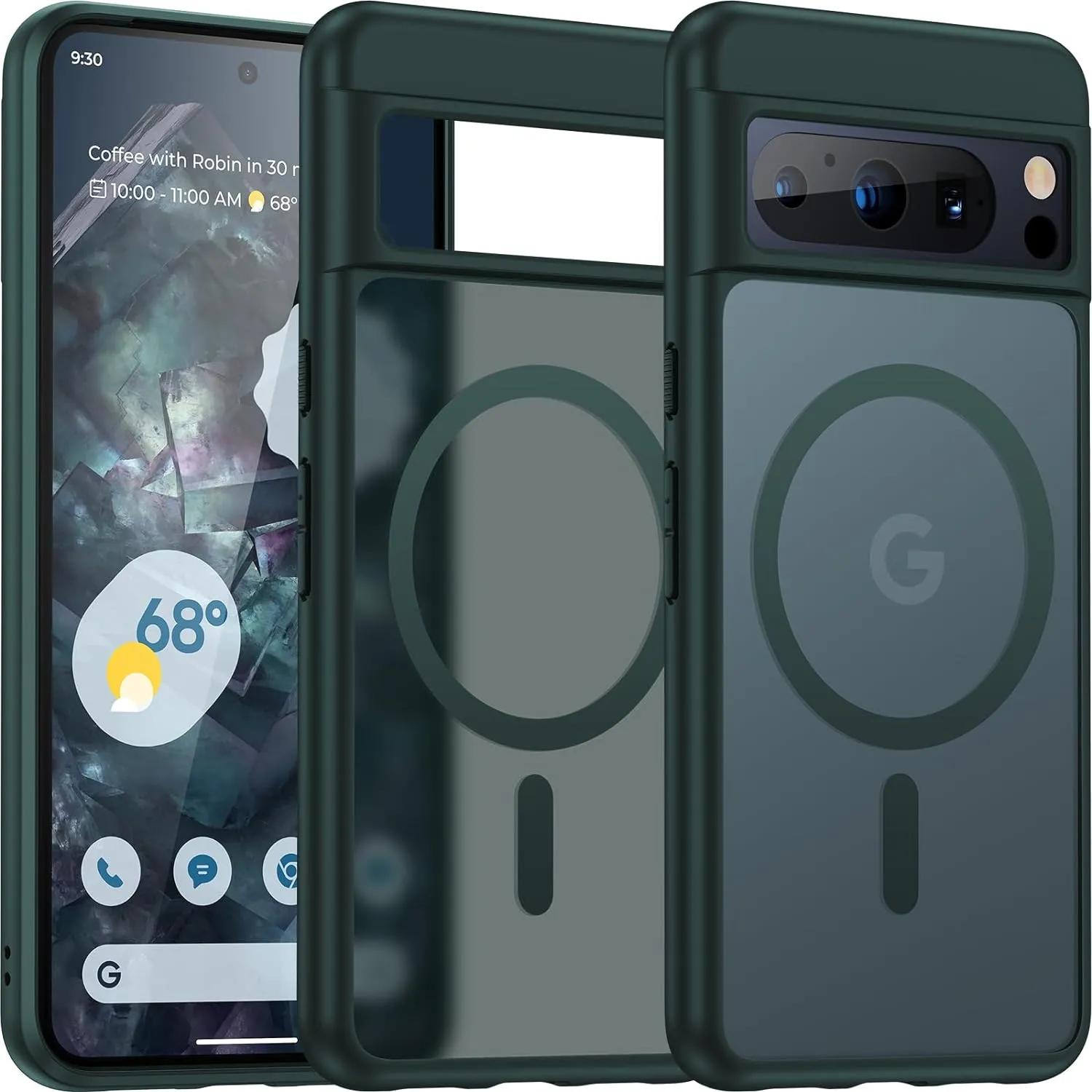 Google Pixel 8 Pro Waterproof Case Hard Back Protective Phone Cover Pixel 8 Pro - 6.7 Inch Black