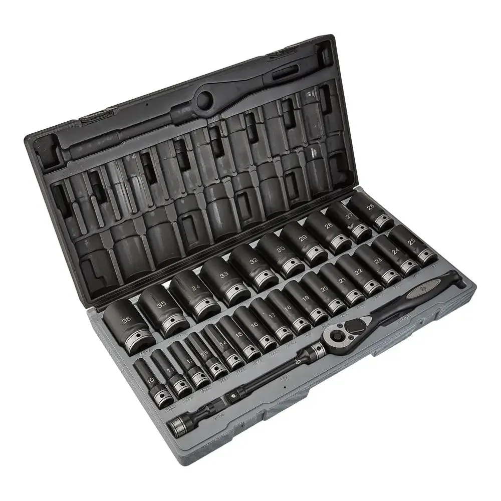 GP 1/2" Dr Metric Duo-Socket Set, 6pt w/ Case (29 pcs) - 82629MD